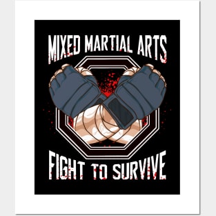 Mixed Martial Arts MMA Fight To Survive Training Posters and Art